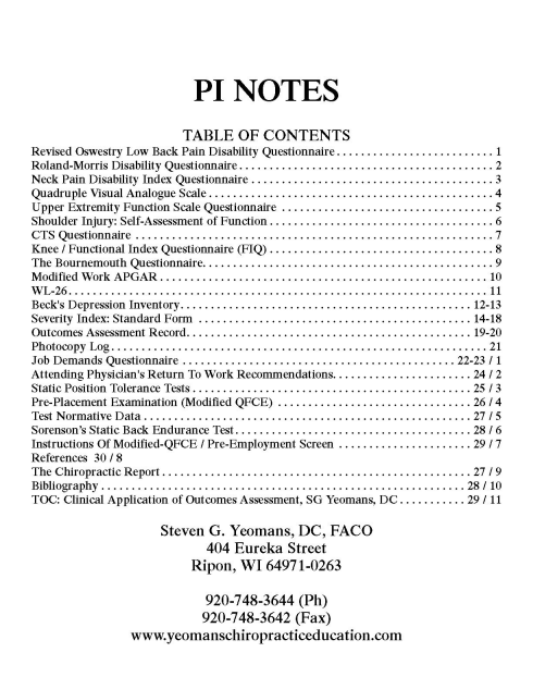 AT005: Clinical Documentation for PI Cases