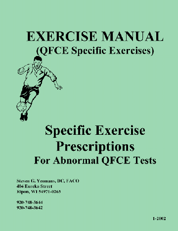 TA001: Manual of Exercises